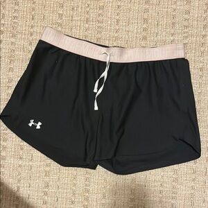 Under Armour Black and Pink Athletic Shorts Lightweight Performance